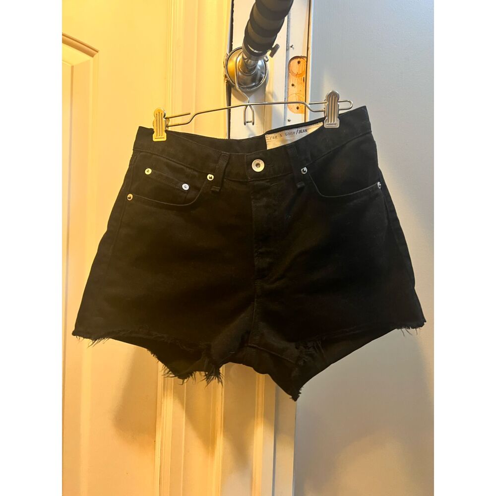 Rag & Bone Black Denim Shorts Size 24 Women